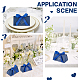BENECREAT 22 Pack Wedding Candy Boxes Handbag Gift Boxes Blue Paper Gift Wrapping Box with Wood Handle and Ribbon for Festival CON-WH0086-039C-6