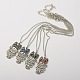 Alloy Acrylic Rhinestone  Owl Jewelry Sets: Earrings & Necklaces SJEW-JS00686-2