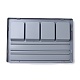 プラスチック植毛ブレスレットビーズデザインボード  4 ブレスレット デザイン チャンネル付き  4 凹部分  インチとセンチメートルのマーク  取り外し可能なカバー  グレー  28.5x19.5x1.7cm ODIS-Z001-01-5