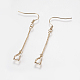 Brass Earring Hooks KK-I618-26G-RS-1