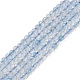 Brins de perles d'aigue-marine naturelle de grade A G-E411-19F-2mm-1