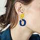 Anattasoul 6 paires de boucles d'oreilles ovales en acrylique EJEW-AN0004-12-6