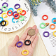 GORGECRAFT 64Pcs 8 Colors Key Cap Cover Rings 21mm Round Keys Identifiers Coding Tags Silicone Protectors Marker for Office House Apartment Dormitory Keys Organization Distinguish Orange Yellow White AJEW-GF0008-39-3