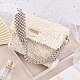 Manici per borse con perline intrecciate in plastica abs AJEW-WH0367-49-5