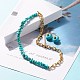 Set di gioielli con perline turchesi sintetiche SJEW-JS01223-03-2
