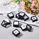 BENECREAT 36 Pcs Black Gemstone Display Box Plastic Transparent Bare Stone Box Black Square Jewelry Box 1.16x1.16x0.65 Suitable for Gemstone OBOX-WH0004-05A-5