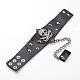 Punk Rock Style Cowhide Leather Rivet Ring Bracelets BJEW-D438-09-1