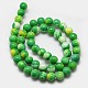 Synthetic Fossil Beads Strands G-L028-6mm-02-3