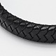 Плетеные браслеты шнур кожаный BJEW-I200-08-3
