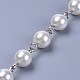 Chaînes de perles de verre teinté à la main AJEW-JB00487-01-1