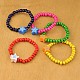 Wood Bracelets for Kids BJEW-JB00766-1