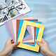 OLYCRAFT 28 Set Card Paper Picture Frame 6.5 x 5 Inch Picture Matted Frame Boards for Wall Decorated Picture Display- Assorted Colors DIY-OC0001-91-7