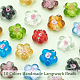 PH PandaHall 20pcs Flower Glass Beads LAMP-PH0001-15-3