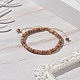 Bracelet de perles tressées réglables en noix de coco pour hommes femmes BJEW-JB09290-2