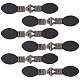 Fingerinspire 6 paire de porte-clip pour cardigan à coudre sur des boucles en cuir FIND-FG0001-89-1
