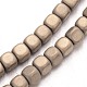 Frosted Electroplated Non-magnetic Synthetic Hematite Bead Strands G-E303-S01-1