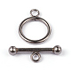 304 Stainless Steel Ring Toggle Clasps STAS-L176-13P-1