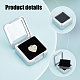 Quadratische Aufbewahrungsboxen für lose Diamanten aus Kunststoff VBOX-WH0005-08-2