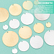 DICOSMETIC 16Pcs 4 Size 2 Colors Stainless Steel Flat Round Pendants Disc Pendants Round Stamping Blank Tag Metal Name Message Charms Smooth Polished Charms for Jewelry Making DIY Findings STAS-DC0002-07-4