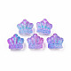 Two Tone Transparent Spray Painted Glass Beads GLAA-Q092-02-C03-1