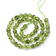 Synthetic Peridot Beads Strands G-S149-35-10mm-3