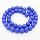 Round Shell Pearl Frosted Beads Strands BSHE-I002-14mm-06-2