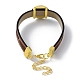 Impostazioni del braccialetto a maglie tonde piatte in lega adatte per cabochon FIND-M009-01G-3