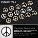 UNICRAFTALE 20pcs 2 Colors Peace Sign Pendants 201 Stainless Steel Charms Hypoallergenic Hollow Pendants for DIY Jewelry Making STAS-UN0032-02-5