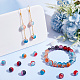 ARRICRAFT 200Pcs 8 Colors Two Tone Transparent Crackle Glass Beads GLAA-AR0001-44-4