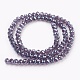 Electroplate Glass Beads Strands GLAA-K027-PL-A05-2