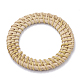 Handmade Reed Cane/Rattan Woven Linking Rings WOVE-Q075-08-2