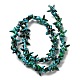 Brins de perles synthétiques teintes en turquoise G-P507-04B-3