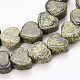 Fili di perline in pietra di serpentino naturale / pizzo verde G-Q468-70-8mm-1
