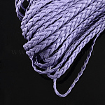 Cordon tressé en similicuir, accessoires de bracelet à chevrons, support violet, 5x2mm, environ 109.36 yards (100m)/paquet