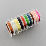 DIY Jewelry Findings Beading Wire Round Copper Craft Wire, Mixed Color, 0.3mm, about 32.8 Feet(10m)/roll