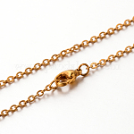 304 Kabelkette aus Edelstahl, golden, 17.7 Zoll (45 cm), 2 mm, Link: 2.5~2.9x2x0.5 mm