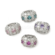 Латунные микро проложить Цирконий Европейский бисером KK-I276-28P