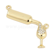 Латунные микро проложить кубического циркония подвески KK-G522-48G