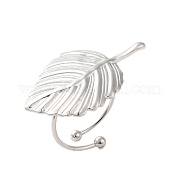 Открытое кольцо-манжета из нержавеющей стали марки 304 RJEW-M167-10G-P
