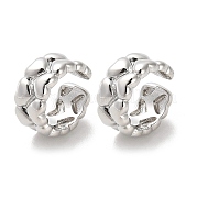 Женские латунные серьги-каффы в форме сердца EJEW-L270-003P