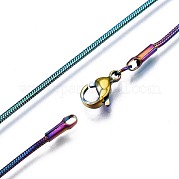 Chapado en iones (ip) 304 collar de cadena de serpiente de acero inoxidable STAS-S119-006