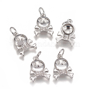 Латунные микро проложить кубического циркония подвески KK-K238-10P