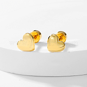 Серьги-гвоздики в форме сердца из нержавеющей стали CN3729-2