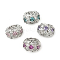 Messing Mikro ebnen Zirkonia European Beads&nbsp;KK-I276-28P