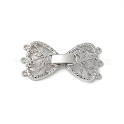 Micro latón allanan circonio cúbico veces aproximamente corchetes, Sin cadmio y níque y plomo, lazo, Chapado en oro real y color acero inoxidable., 18mm