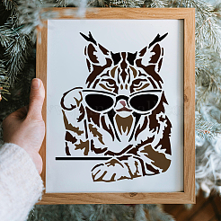 2 pièces 2 styles pour animaux de compagnie évider dessin pochoirs de peinture&nbsp;DIY-MA0005-93B