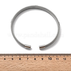 Flache Schlangenketten-Manschettenarmbänder aus 304 Edelstahl für Damen&nbsp;BJEW-A067-01P
