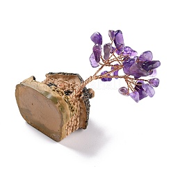 Ornamento modello in resina e ametista naturale&nbsp;DJEW-Z001-01F