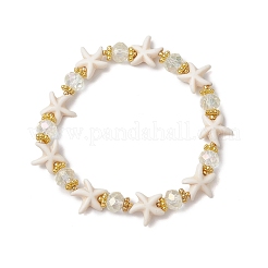 Stretch-Armbänder aus synthetischen Türkisperlen für Damen&nbsp;BJEW-JB11574-03