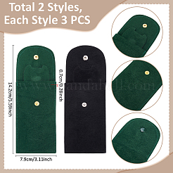 6 Stück 2 Farben Samt Schmuck Uhr Geschenktüten mit Druckknopf&nbsp;ABAG-UN0001-05